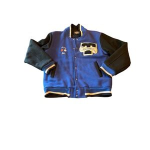 Auburn Sportswear Varsity Jacket Blue Black Trojans Academics Wool Blend USA M